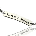 Engraved Name Bar Bracelet Engraved sterling silver name bar bracelet
