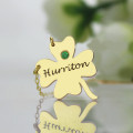 Four-Leaf Clover Name Necklace Four-leaf clover name necklace gallery image