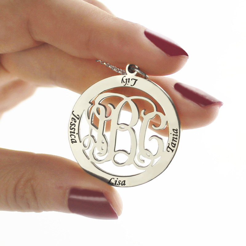 Personalised Family Monogram Name Necklace Personalised family monogram name necklace