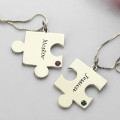 Engraved Puzzle Necklace for Couples Engraved puzzle necklace product image