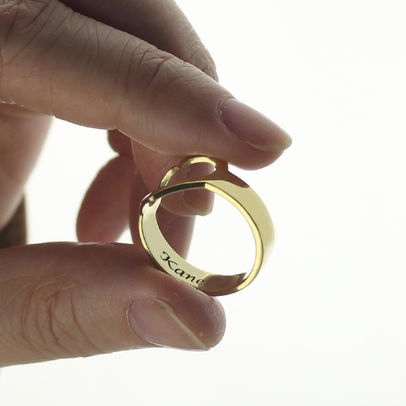 Personalised heart name promise ring product image