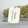 Engraved ID Dog Tag Pendant Personalised engraved ID dog tag pendant product image