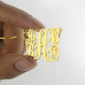 Five-initial family monogram necklace pendant