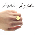 Heart Signature Signet Ring Detail Personalised heart signature signet ring detail