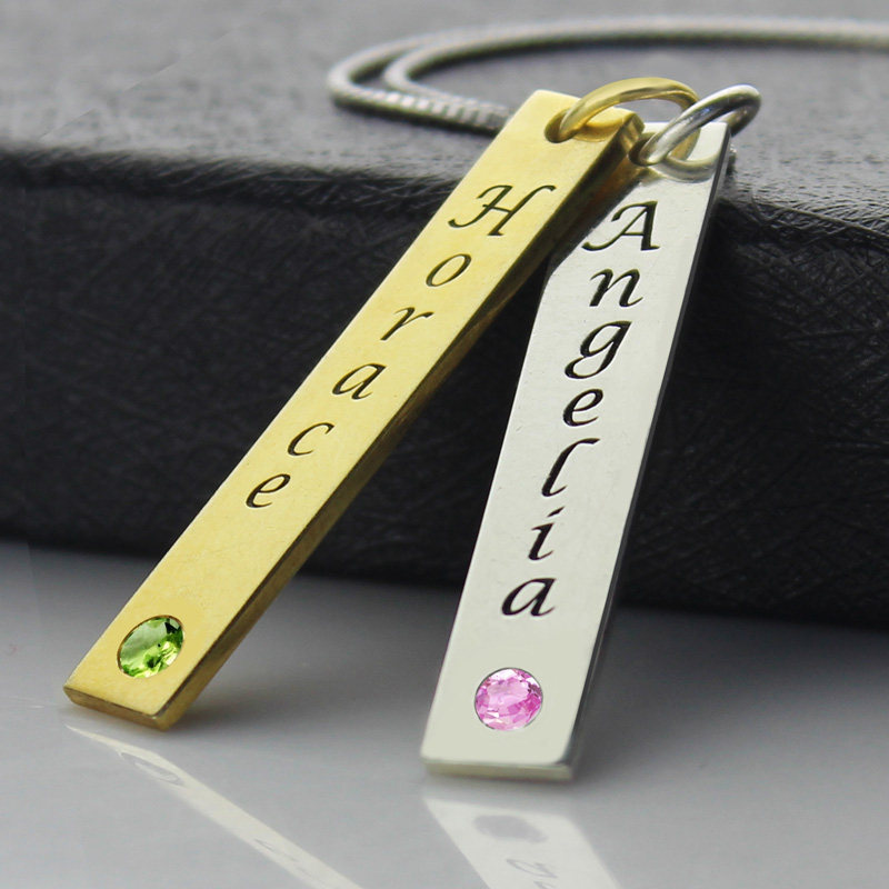 Personalised Couple Name Tag Necklace Personalised couple name tag necklace