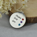 Grandma's birthstone necklace with name engraving