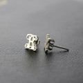 Personalised Single Monogram Stud Earrings Personalised single monogram stud earrings