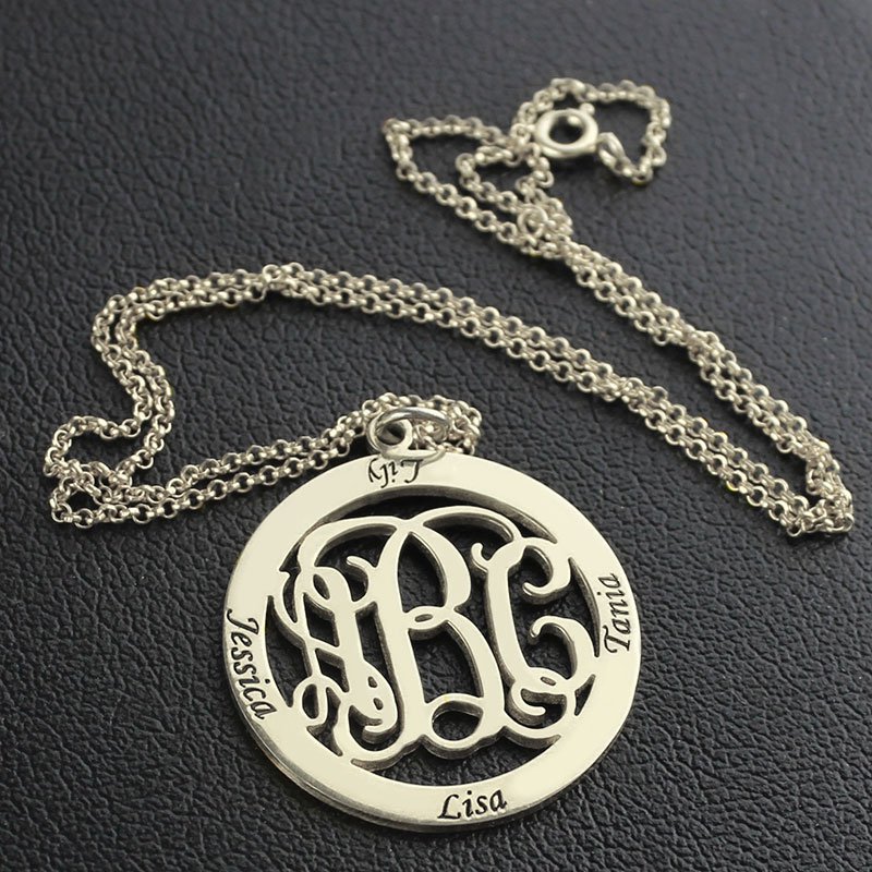 Personalised Family Monogram Name Necklace Personalised family monogram name necklace