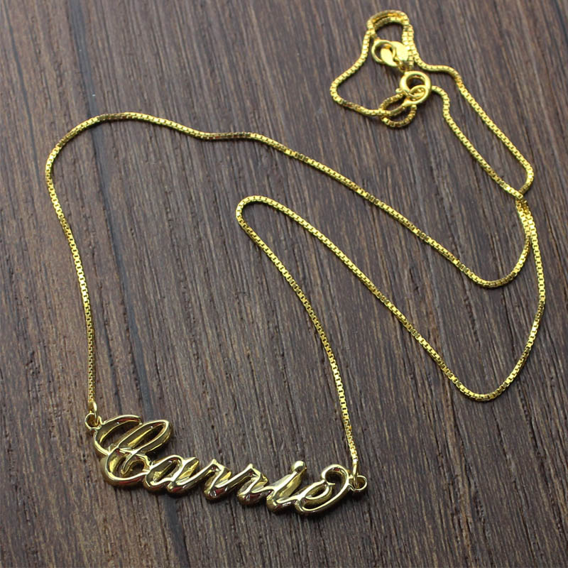 Personalised 3D Carrie name necklace product view