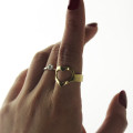 Engraved heart-shaped promise ring product image
