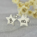 Personalised Star Initial Stud Earrings - Alternate View Personalised star initial stud earrings product view