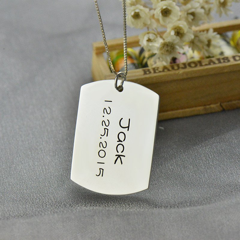 Personalised Dog Tag Bar Pendant Personalised dog tag bar pendant product image