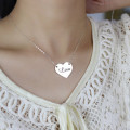 Stamped Heart Name Necklace Detail Personalised stamped heart name necklace detail image