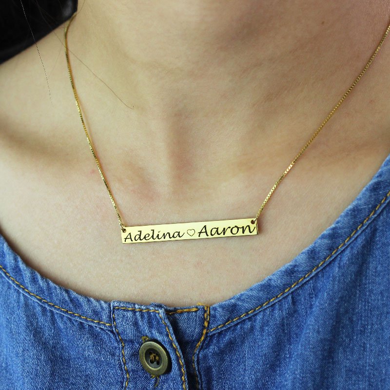 Double Name Bar Necklace Double name bar necklace product image
