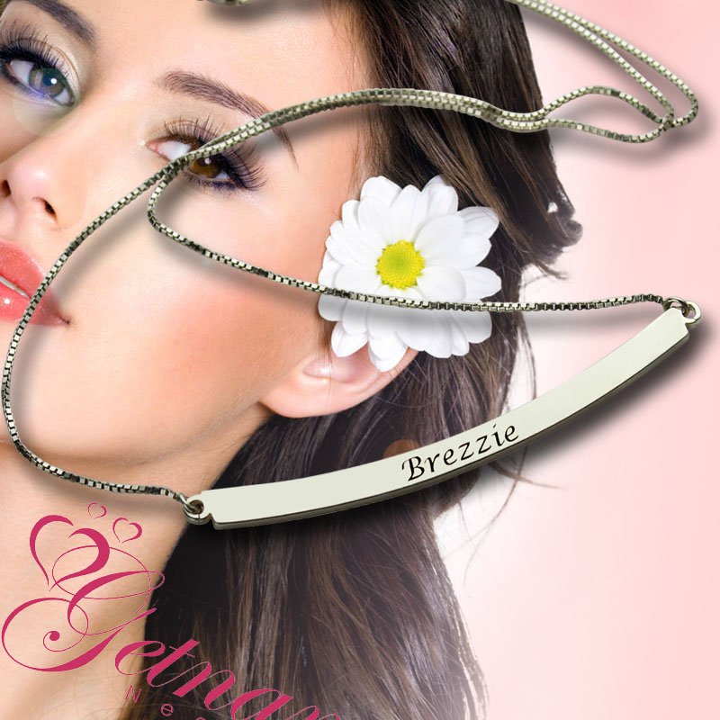 Curved Bar Pendant Necklace Curved bar pendant necklace product image