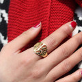 Personalised Hand Drawing Monogram Ring Personalised hand drawing monogram ring product image