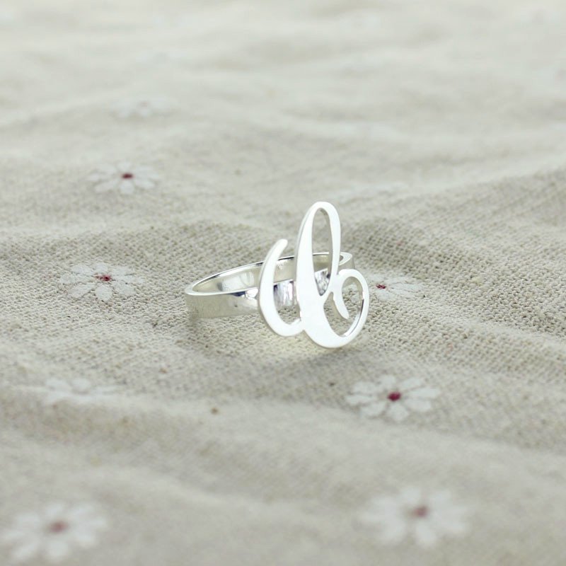 Carrie Initial Letter Ring Detail Personalised Carrie initial letter ring detail