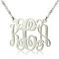 Personalised White Gold Monogram Necklace Personalised white gold monogram necklace