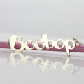Personalised Beetle Font Name Necklace Personalised Beetle font name necklace in solid white gold