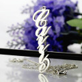 Vertical Carrie Name Necklace Detail Personalised vertical Carrie-style name necklace detail image