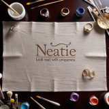 Neatie Heart Pendants Displayed On Velvet With Magnifying Glass