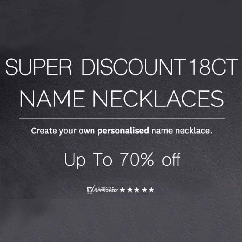 Personalised Name Jewellery Discount Selection Personalised name jewellery discount selection