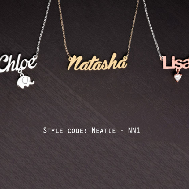 Personalised Name Jewellery Design NN1 Personalised name jewellery design selection NN1