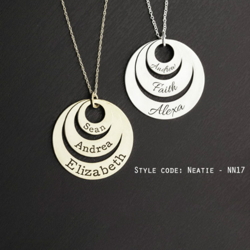 Personalised Name Jewellery Design NN17 Personalised name jewellery design selection NN17