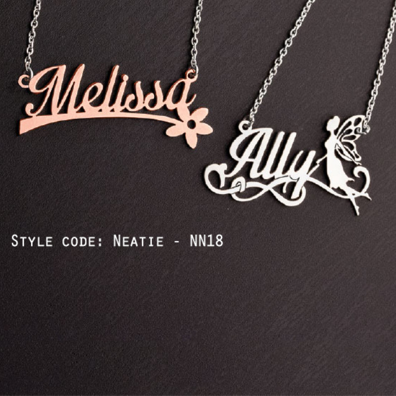 Personalised Name Jewellery Design NN18 Personalised name jewellery design selection NN18