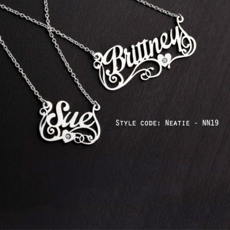 Personalised Name Jewellery Design NN19 Personalised name jewellery design selection NN19