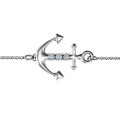 Personalised anchor bracelet with three stones