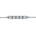 Personalised Classic 5 Birthstone Bracelet with five round stones