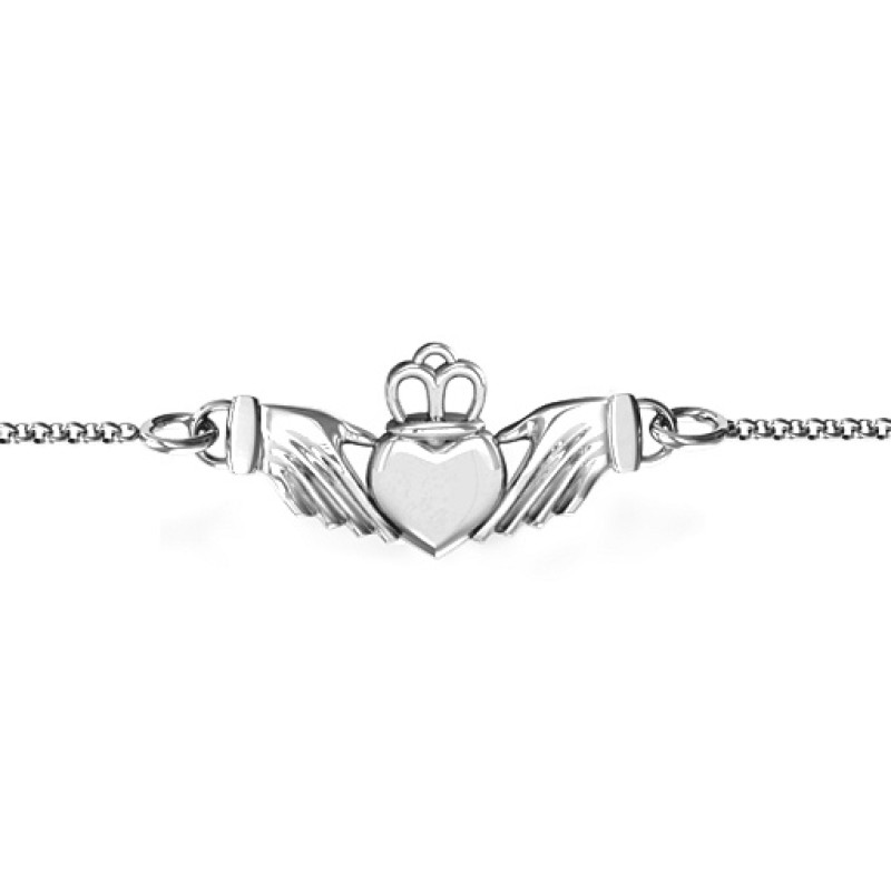 925 Sterling Silver Claddagh Heart Bracelet 925 sterling silver Claddagh heart bracelet with hands and crown charm