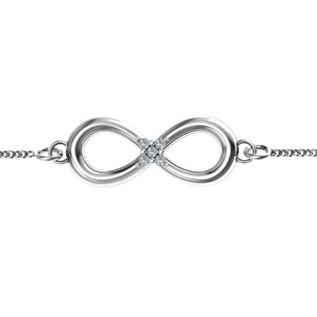 Personalised Classic Infinity With Centre Accents Bracelet Personalised Classic Infinity With Centre Accents Bracelet