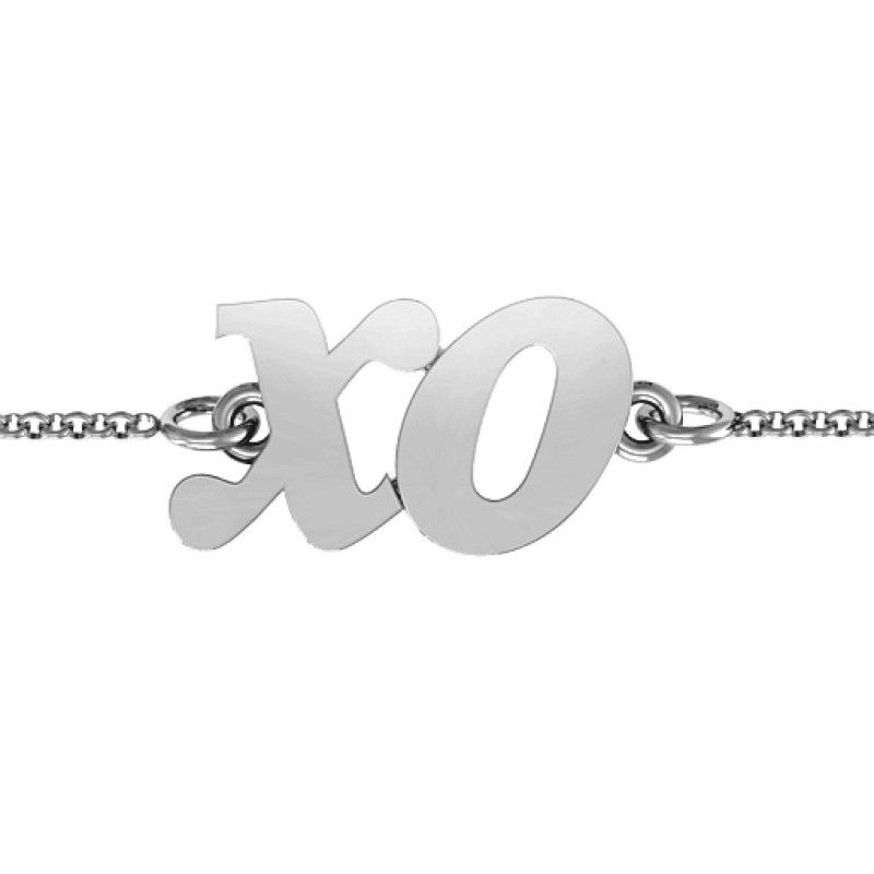 Personalised Classic Kiss and Hug Bracelet Personalised classic kiss and hug XO bracelet