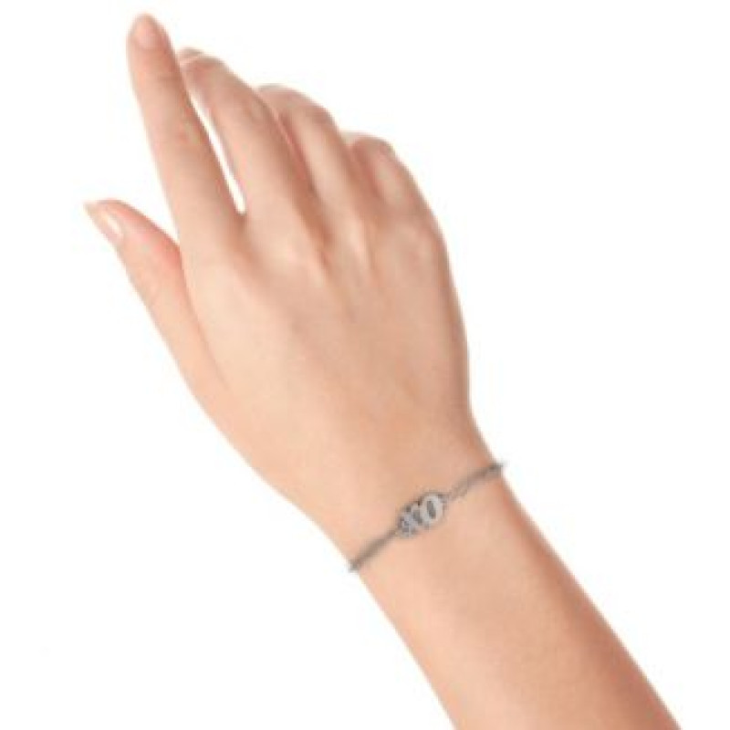 Personalised Classic Kiss and Hug Bracelet Personalised classic kiss and hug XO bracelet