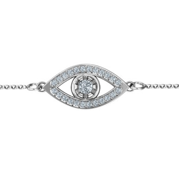 Personalised Evil Eye Bracelet with Accents Personalised Evil Eye Bracelet with Accents
