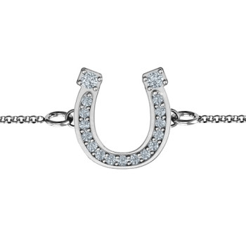 Horseshoe Bracelet with Two Stones and Accents Horseshoe Bracelet with Two Stones and Accents