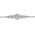 Personalised bracelet with an oval centre stone and four round side stones