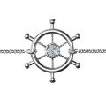 Personalised Ship's Wheel Bracelet Personalised Ship's Wheel Bracelet with round centre stone