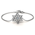 Personalised Star of David bracelet with a filigree centrepiece
