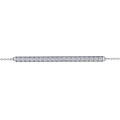 Sterling Silver Beaming Bar Bracelet with Cubic Zirconia Sterling silver beaming bar bracelet with cubic zirconia accent stones