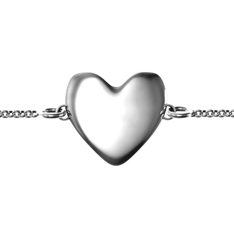 Personalised Sweet Heart Bracelet Personalised Sweet Heart bracelet with an engraved centrepiece