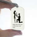 Marriage Proposal Dog Tag Name Necklace product image