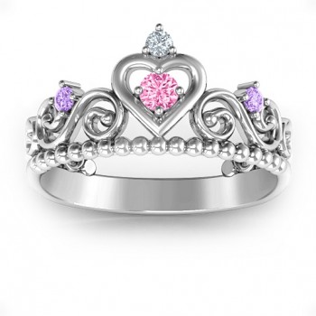 Personalised Princess Charming Tiara Ring