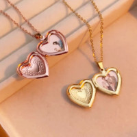 Photo Heart Locket Necklace