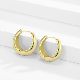 18ct Gold Plated Large Hoop Earring