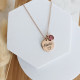 18ct Gold Plated Silver Disc Pendant Necklace	