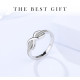 Sterling Silver Cubic Zirconia Infinity Ring