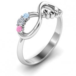 Customised Infinity Promise Ring With Birthstone Infinity Love Ring